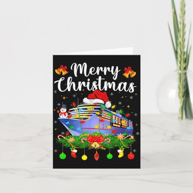Carte Merry Cruisemas Xmas Lighting Santa Cruise Ship Ch (Devant)