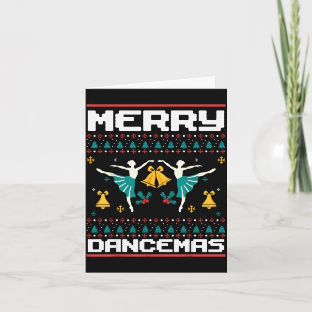 Carte Merry Dancemas Ballet Dancers Ugly Christmas Xmas  (Devant)