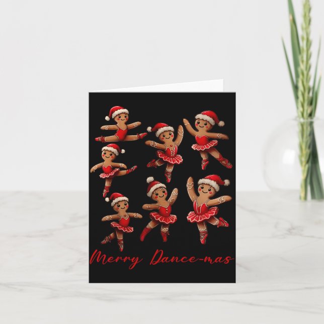 Carte Merry Dancemas Gingerbread Dancer Ballet Christmas (Devant)