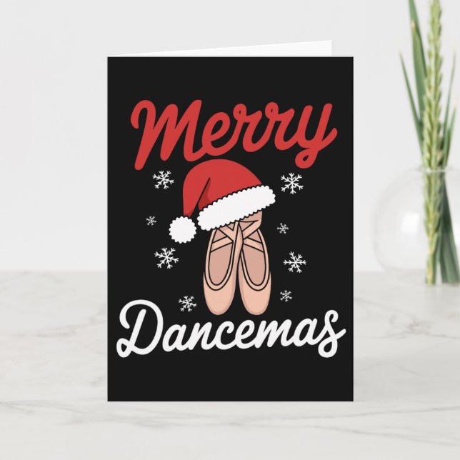 Carte Merry Dancemas Llet Dancer Teacher Christmas Dance (Devant)