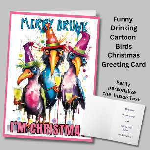 Carte Merry Drunk Je suis Noël, Salutation drôle