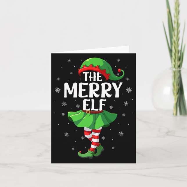 Carte Merry Elf Christmas Girls Women Elf Squad Xmas Fam (Devant)