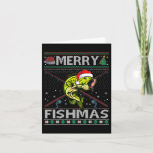 Carte Merry Fishmas By Fish Fishing Christmas Ugly Swea