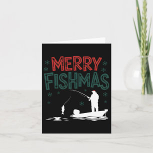 Carte Merry Fishmas Funny Noël Pêcheur Fête