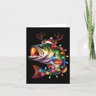 Carte Merry Fishmas Père Noël Pêcheurs amoureux Drôle Pê