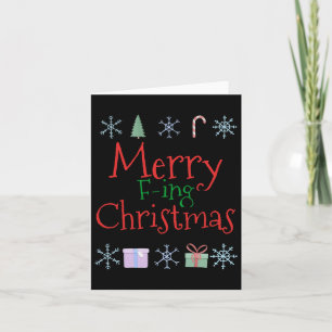 Carte Merry Foring (f) Noël Funny Sarcastic Quo