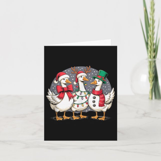 Carte Merry Goose Funny Christmas Silly Humor Family Chr (Devant)