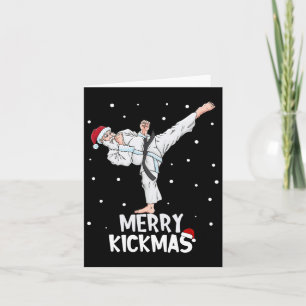 Carte Merry Kickmas Karate Santa Claus Martial Arts Chri