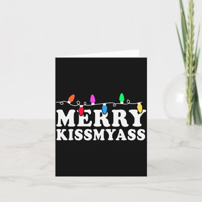 Carte Merry Kissmy Shirt - Inappropriate Christmas Shirt (Devant)