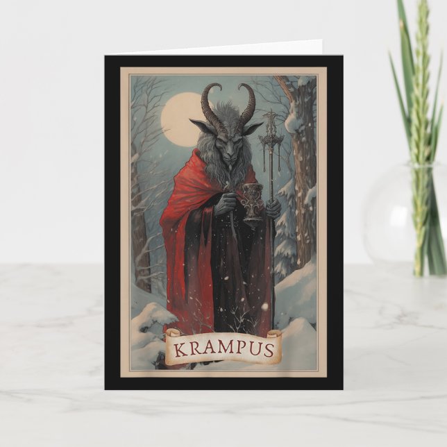 Carte Merry Krampus Christmas Xmas Horror Ugly Sweater E (Devant)