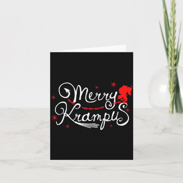 Carte Merry Krampus German Folklore Christmas For Krampu (Devant)