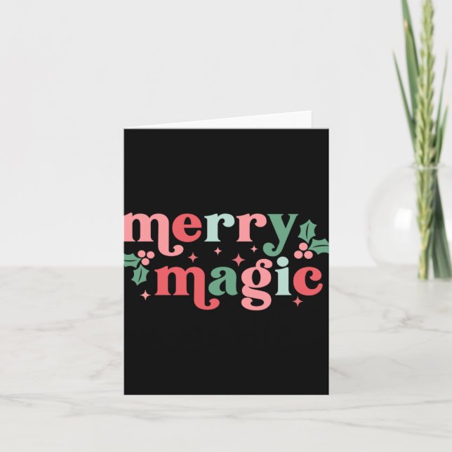 Carte Merry Magic Colorful Holiday Tygraphy  (Devant)