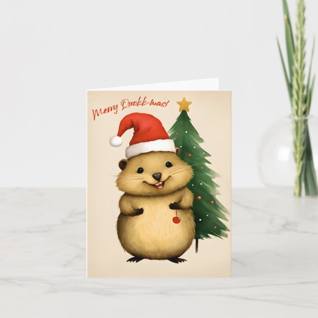 Carte Merry Quokk-mas - Noël (Devant)