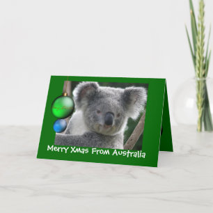 Carte Merry Xmas Australie Koala