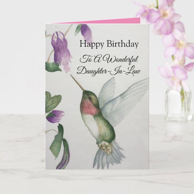 Carte Merveilleuse Belle-Fille D'Anniversaire (Orchidée)
