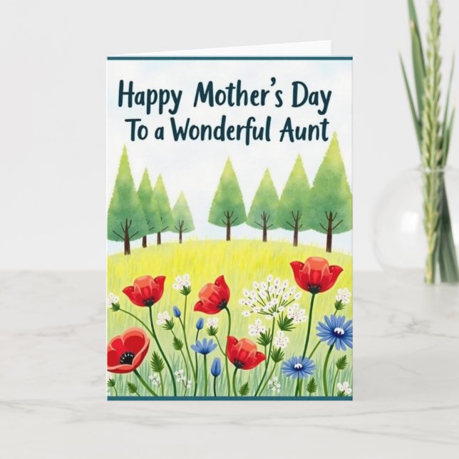 Carte merveilleuse de tante Spring (Devant)