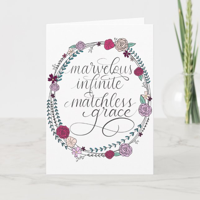 Carte Merveilleuse, Infinie, Grace sans tache|| Hymn Lyr (Devant)