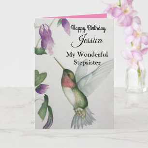 Carte Merveilleuse Stepsoeur Joyeux Colibri d'anniversai