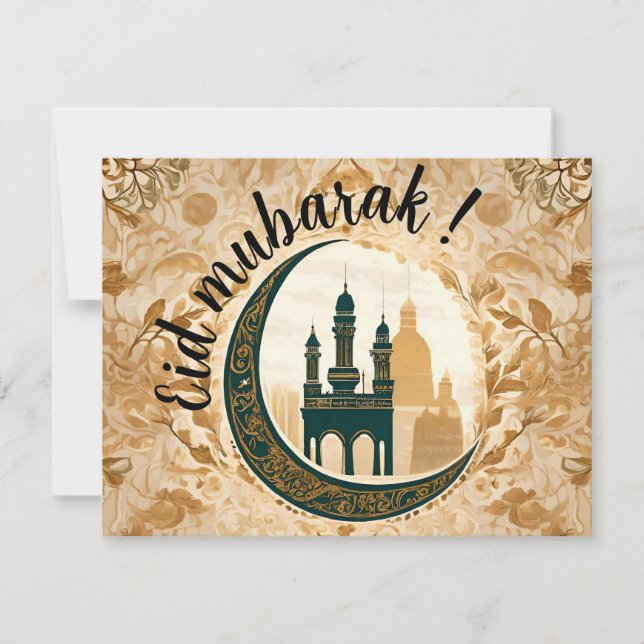 Carte Merveilleux "Eid Moubarak" (Devant)