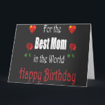 Carte Merveilleux maman anniversaire mignon avec cœur et<br><div class="desc">Magnifique design d'anniversaire mignon avec cœur et fleur pour votre adorable maman</div>