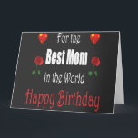 Carte Merveilleux maman anniversaire mignon avec cœur et<br><div class="desc">Magnifique design d'anniversaire mignon avec cœur et fleur pour votre adorable maman</div>