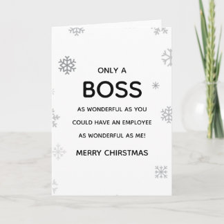Carte merveilleux patron/directeur Noël drôle