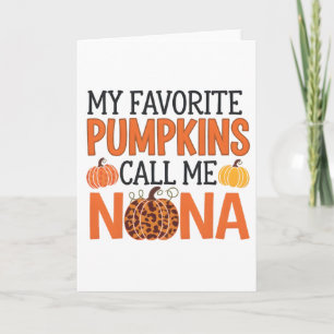 Carte Mes Citrouilles Favoris M'Appelent Nana Halloween