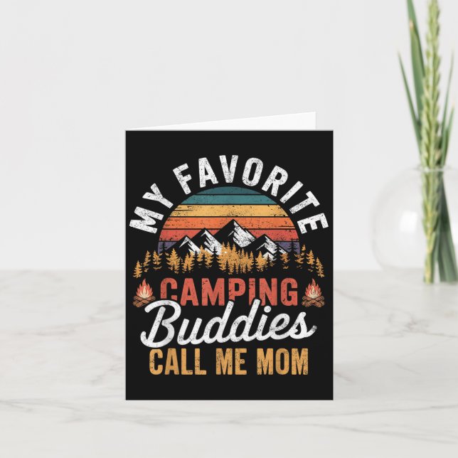 Carte Mes copains de camping préférés m'appellent maman  (Devant)