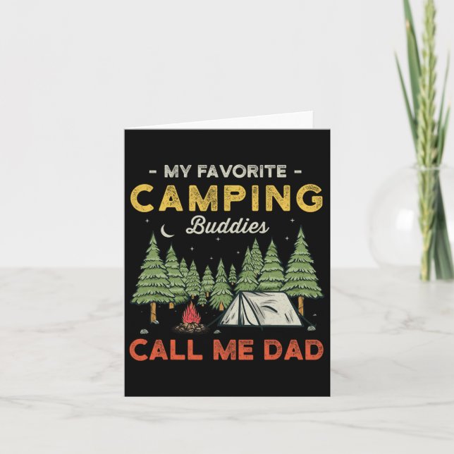 Carte Mes copains de camping préférés m'appellent Papa D (Devant)
