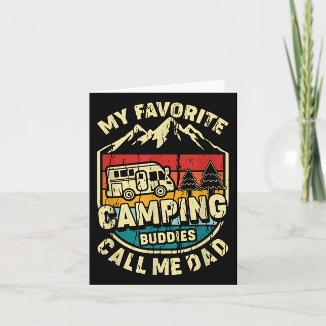 Carte Mes copains de camping préférés m'appellent Papa V (Devant)