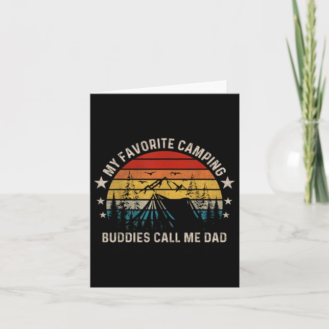 Carte Mes copains de camping préférés m'appellent Papa V (Devant)