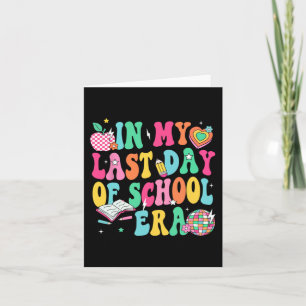 Carte Mes derniers jours d'école Prof Boys Girls Gradu