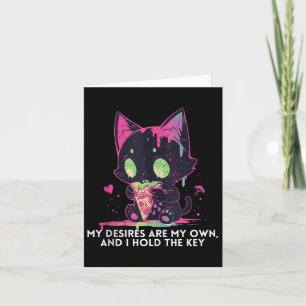 Carte Mes Désirs Sont Les miens Et J'Ai Le Chat Stoïque 