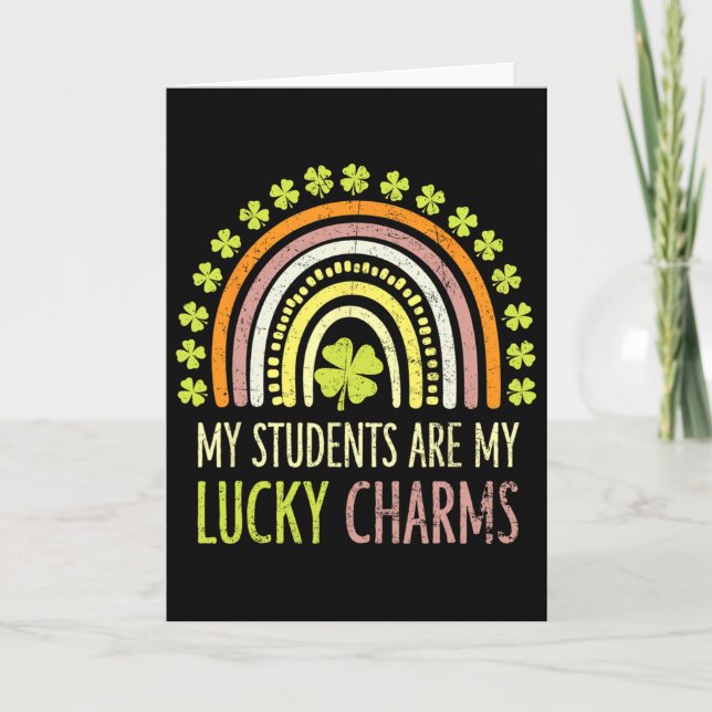 Carte Mes élèves sont mes charmes porte-bonheur Professe (Devant)