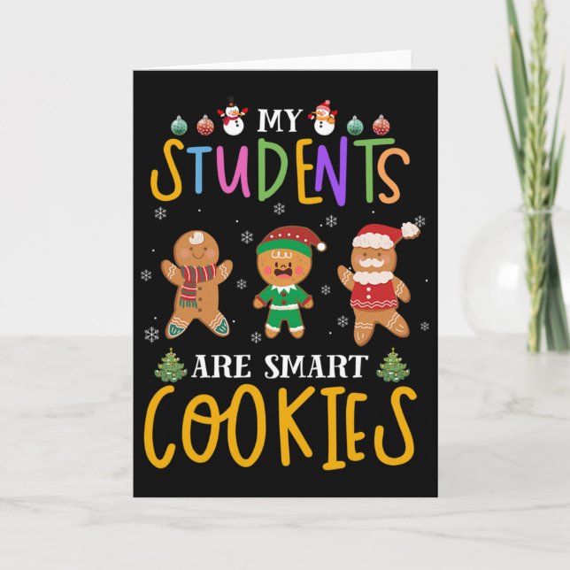 Carte Mes étudiants mignons sont des biscuits intelligen (Devant)