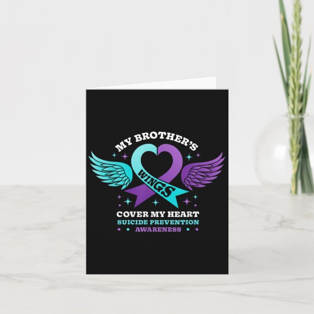 Carte Mes frères ailes couvrent mon coeur la prévention  (Devant)