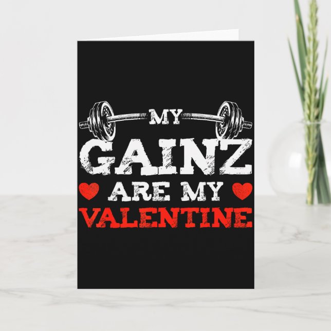 Carte Mes Gainz Sont Mes Hommes De La Saint-Valentin Lev (Devant)