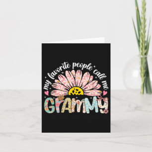 Carte Mes Gens Préférés M'Appelent Grammy Fille Fête Des