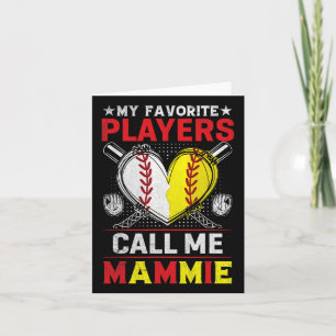 Carte Mes joueurs de baseball softball préférés m'appell