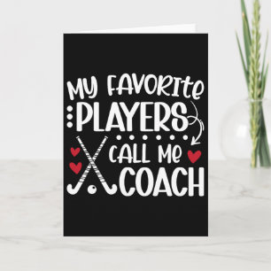 Carte Mes Joueurs Favoris M'appellent Coach Field Hockey