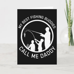 Carte Mes Meilleurs Copains de Pêche M'appellent Papa Fê