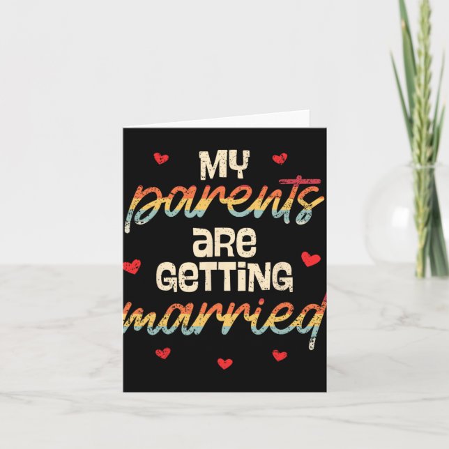 Carte Mes parents se marient Fiançailles Mariage (Devant)