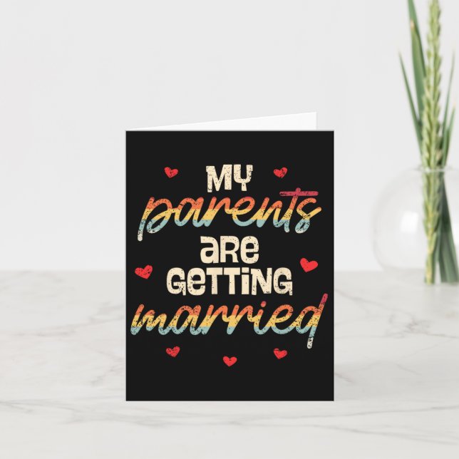 Carte Mes parents se marient Fiançailles Mariage (Devant)