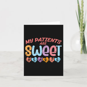 Carte Mes patients doux coeurs Saint-Valentin infirmière