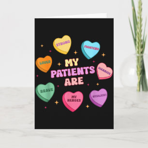 Carte Mes patients sont des cœurs doux Saint-Valentin in