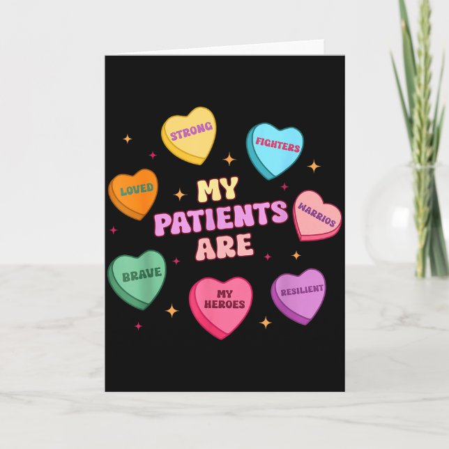 Carte Mes patients sont des cœurs doux Saint-Valentin in (Devant)