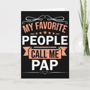 Carte Mes personnes préférées m'appellent Papa Rétro Hom