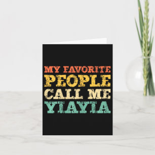 Carte Mes personnes préférées m'appellent Yiayia Vintage