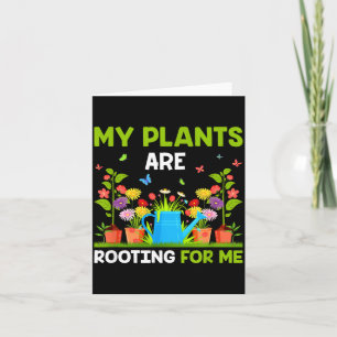 Carte Mes plantes prennent racine pour moi Funny Gardene