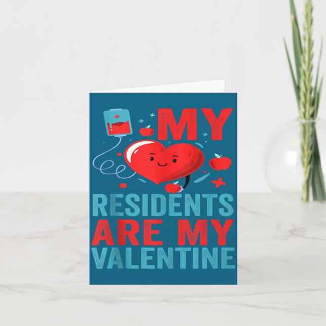 Carte Mes Résidents Saint-Valentin Infirmière Médecin Hô (Devant)